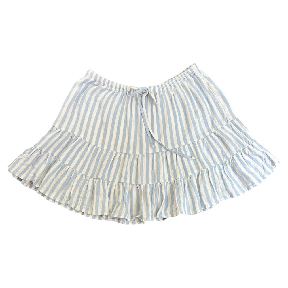 American Eagle Skirt Light Blue and White Stripes Size Medium